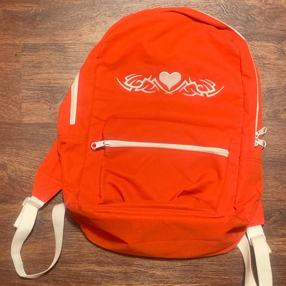 red grunge backpack
